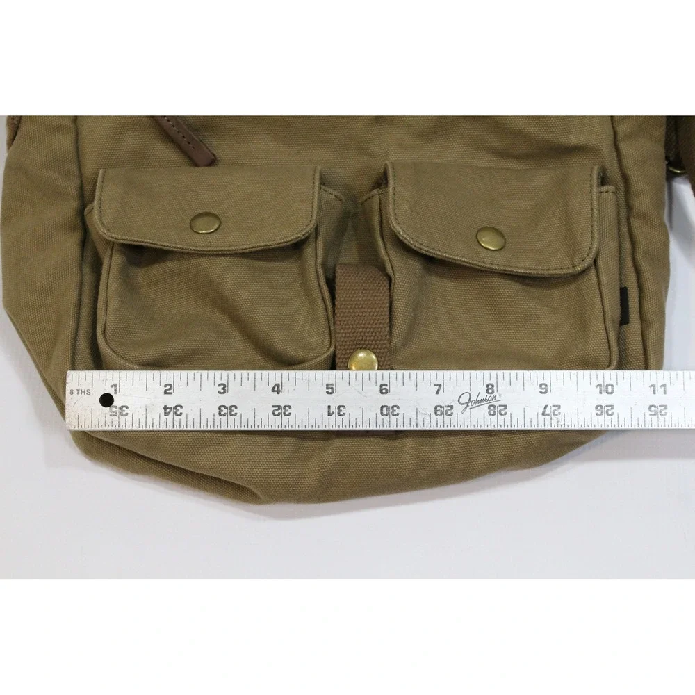 Gootium Canvas Messenger Bag Khaki Brown Crossbody Field Satchel Shoulder Bag